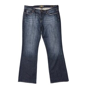 Lucky Brand Sweet N Low Dark Wash Bootcut Jeans Womens 12/31 Blue Denim Y2K